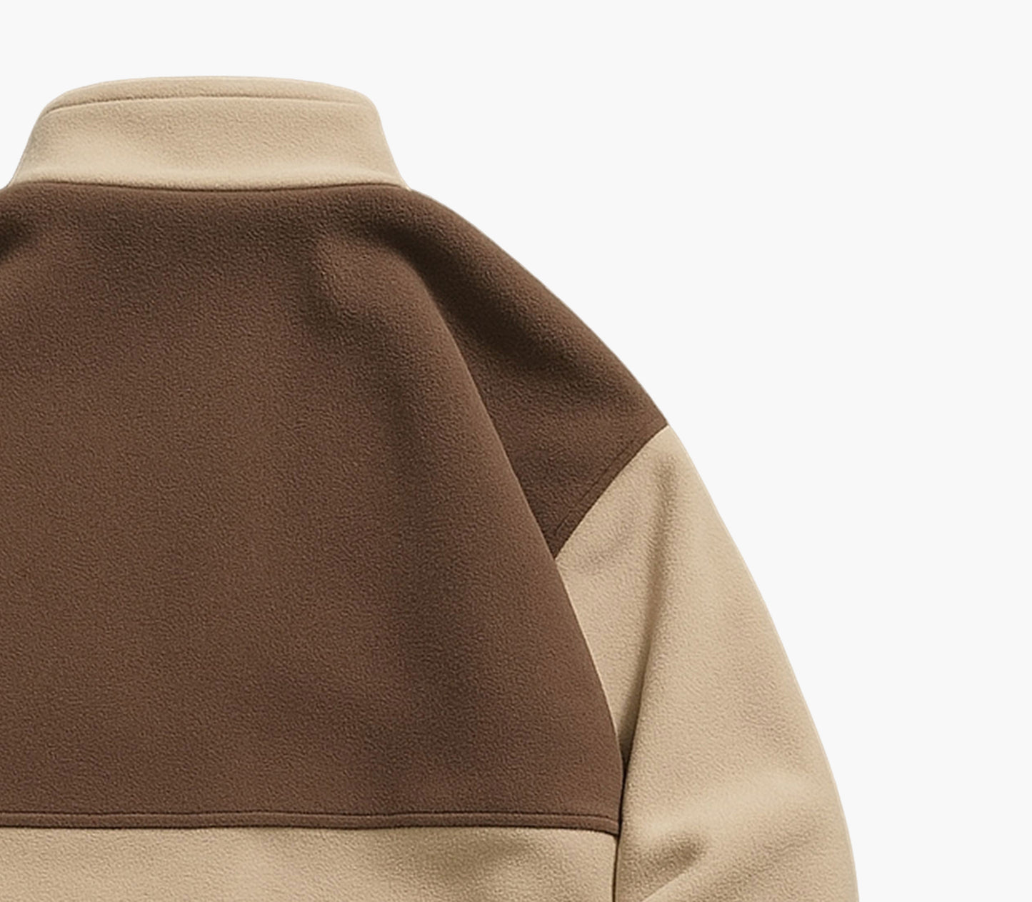 Men’s Black & Gray Color Block Jacket – Zip-Up Casual Coat with Stand Collar