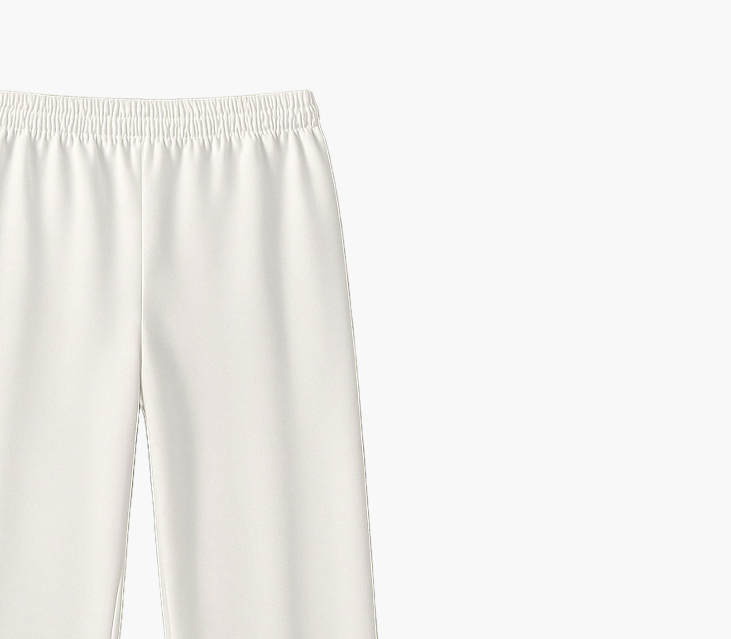 Men’s White Basketball Pants – Wide Leg Joggers with Drawstring & Zipper Pockets