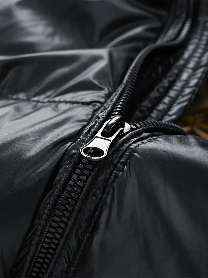 Men’s Heavy-Duty Winter Jacket with Hood – Thick Insulated Outdoor Coat