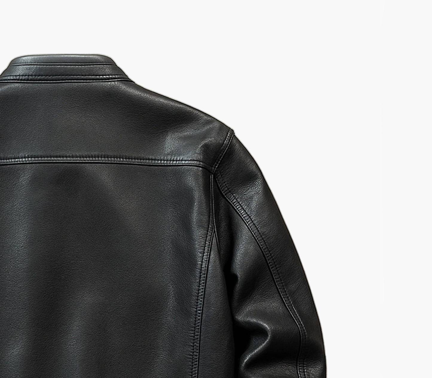 Men’s PU Leather Jacket – Stand Collar Punk Style Motorcycle Coat