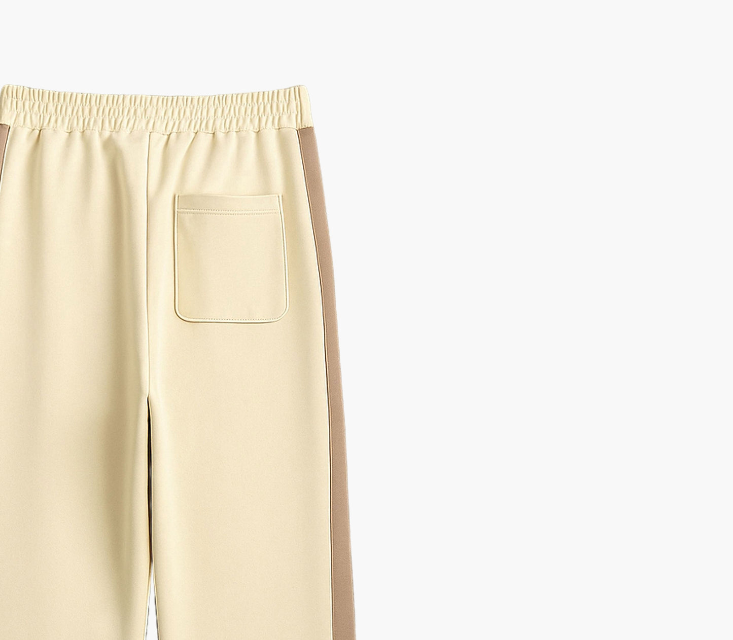 Men’s Retro Striped Jogger Pants – Light Blue & White Drawstring Casual Trousers