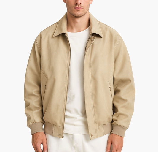 Men’s PU Motorcycle Jacket – Trendy Urban Casual Outerwear