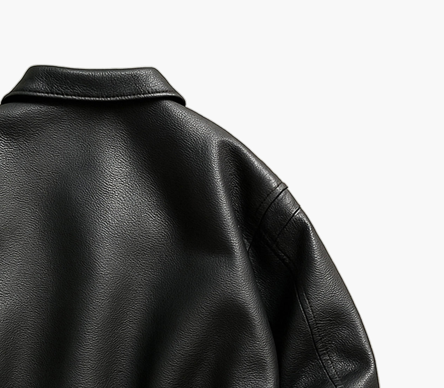 Men’s PU Leather Motorcycle Jacket – Full-Zip Biker Style Coat