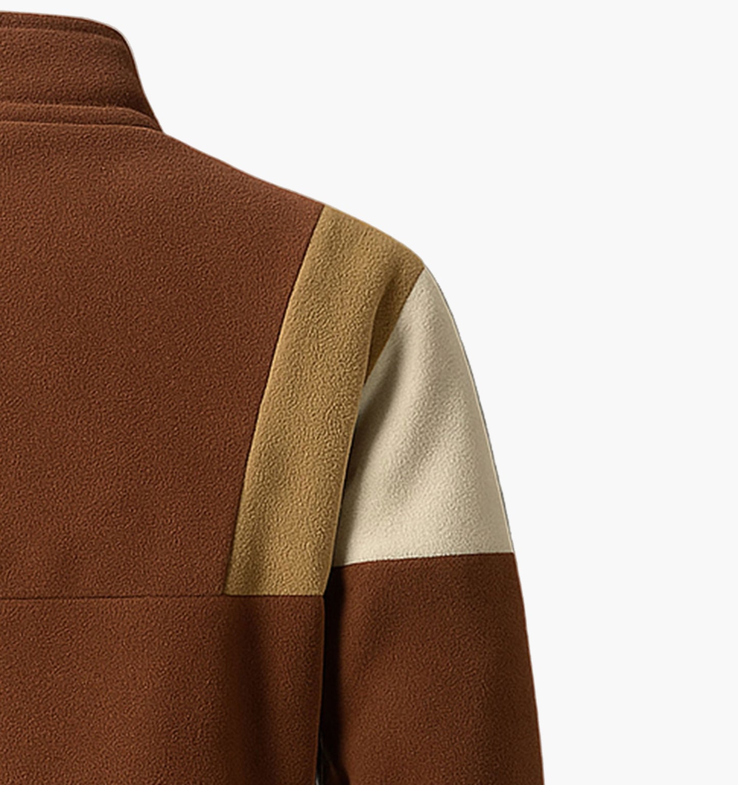 Unisex Block Fleece-Lined Jacket – Zip-Up Coat with “New York” Embroidery