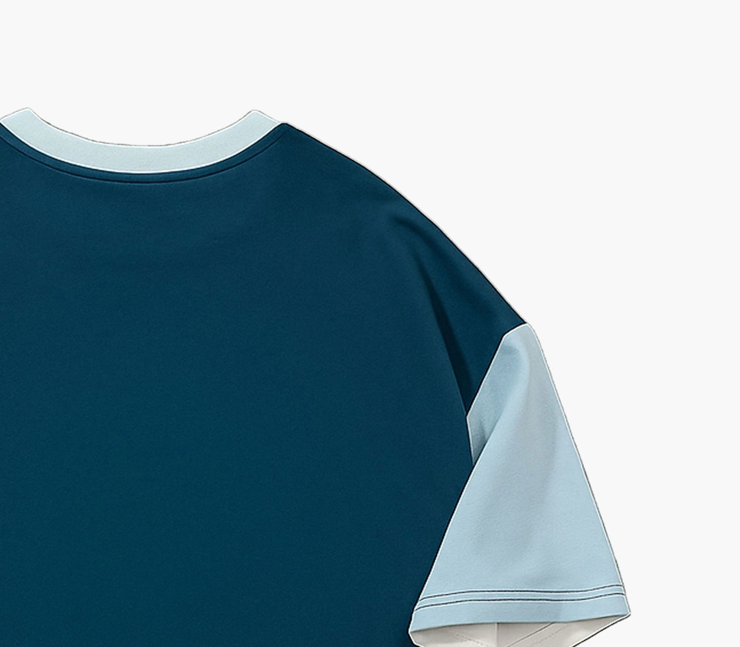 Men’s Contrast Color Block Graphic T-Shirt – Casual Short Sleeve