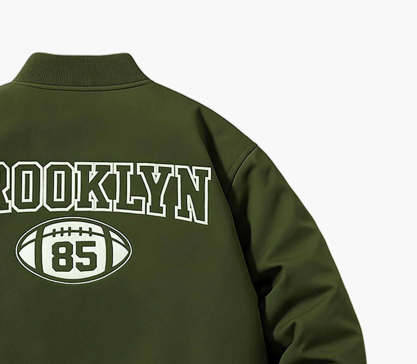 Men’s Black Baseball Jacket – Zip-Up Casual Coat with New York Letter Print