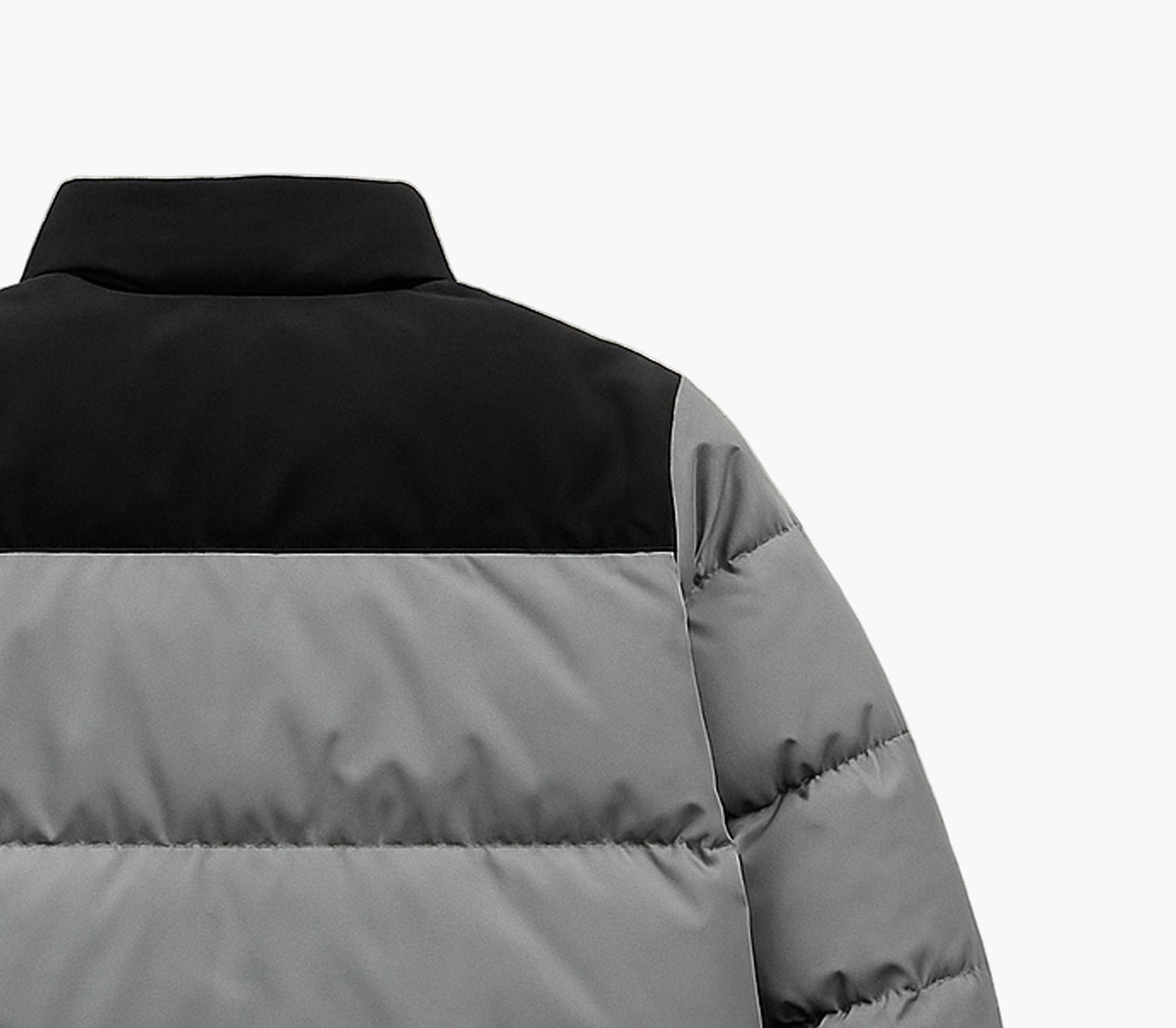 Unisex Trendy Cross-Pattern Padded Coat – Color-Block Highstreet Winter Jacket