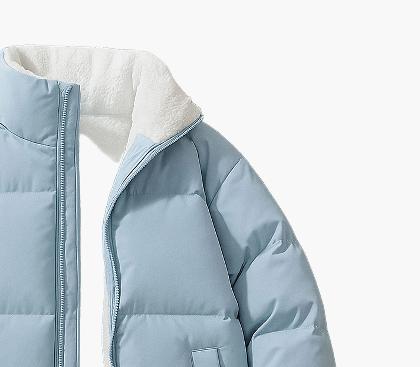 Men’s Reversible Jacket – Matte Windproof Coat with Soft Furry Lining