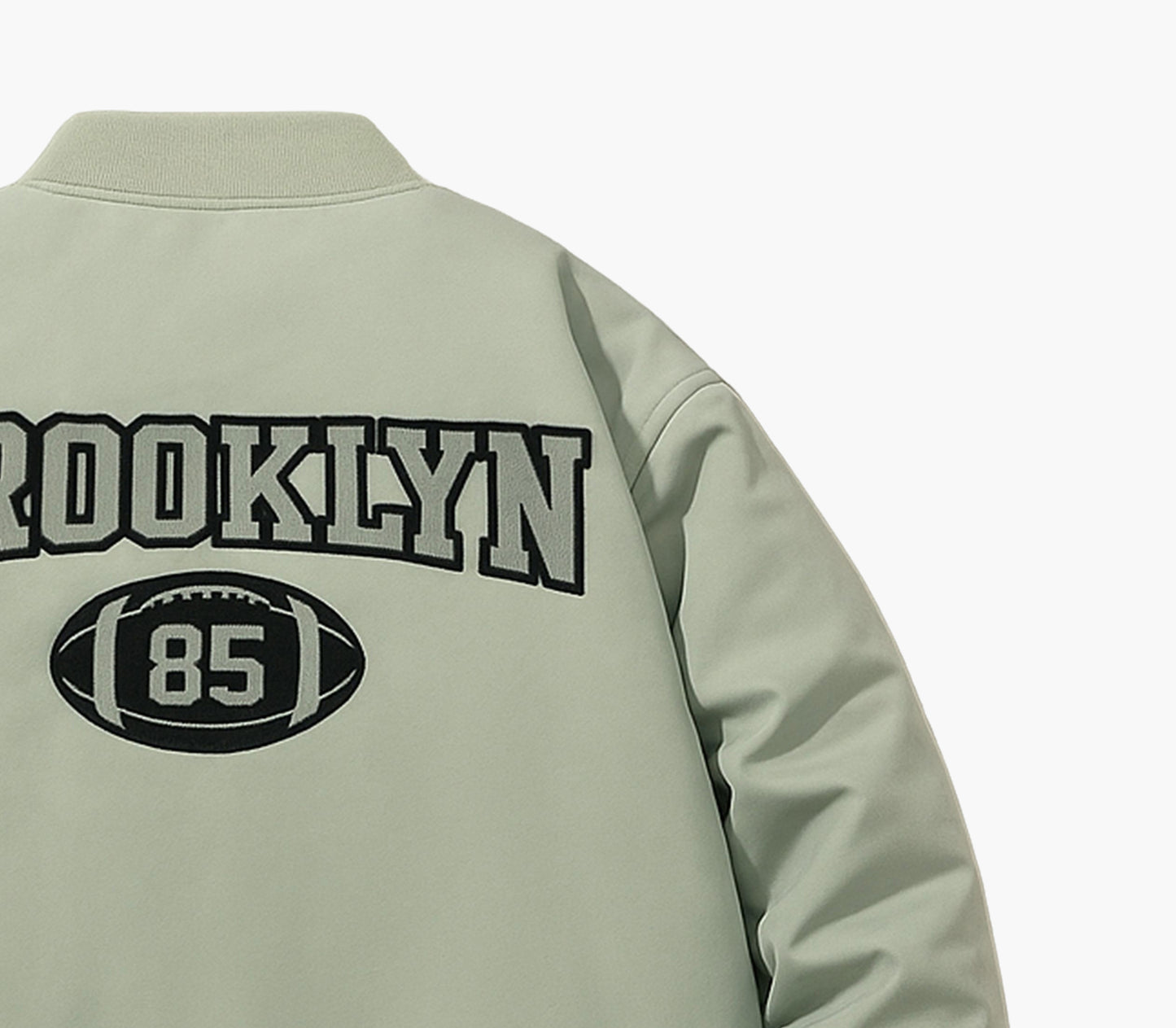 Men’s Black Baseball Jacket – Casual Zip-Up with New York Letter Print