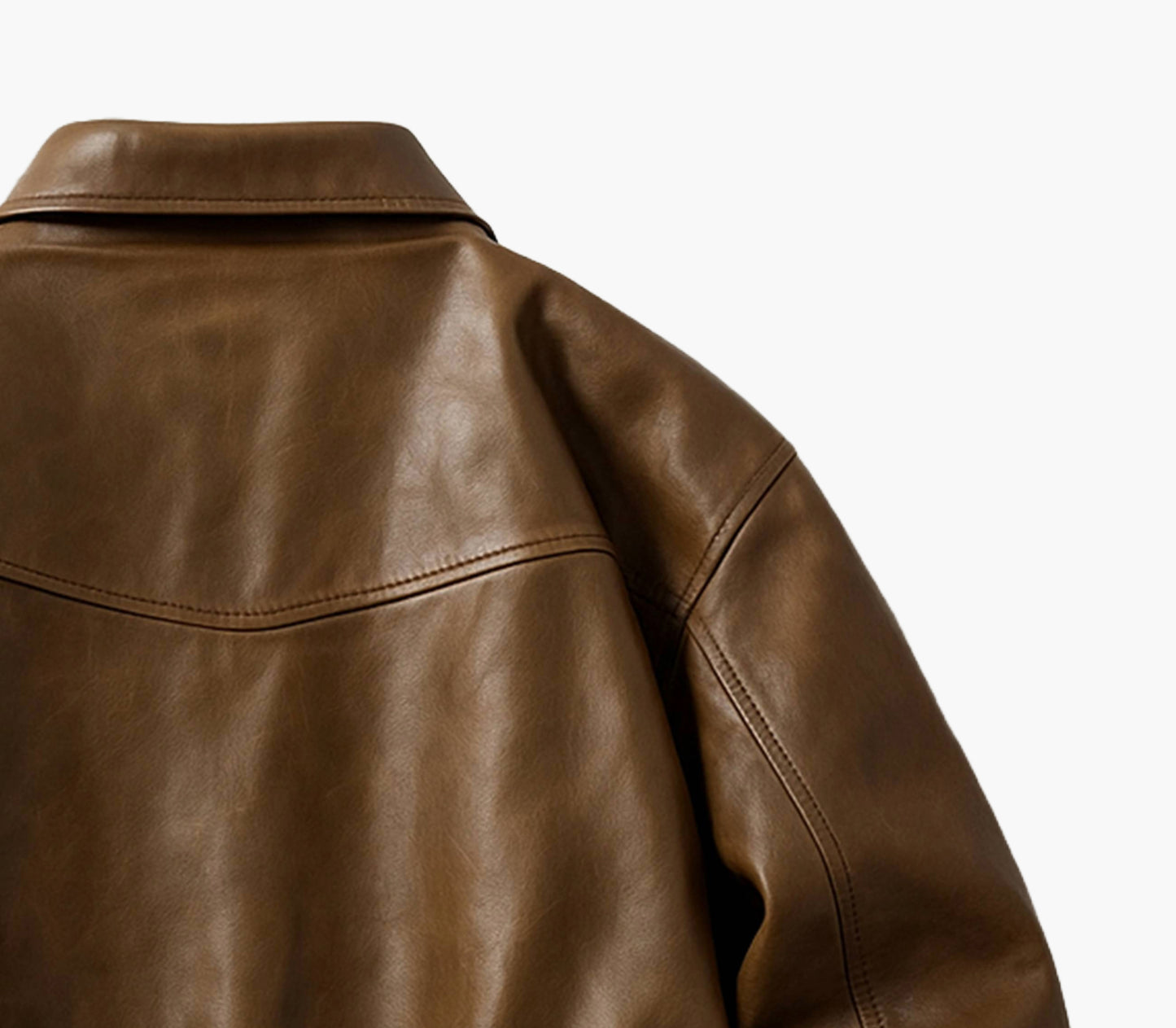 Men’s Casual Bomber Jacket – Brown Zip-Up Fall & Winter Coat