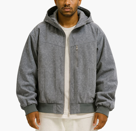 Men’s Retro Baseball Jacket – Casual Zip-Up Spring Coat