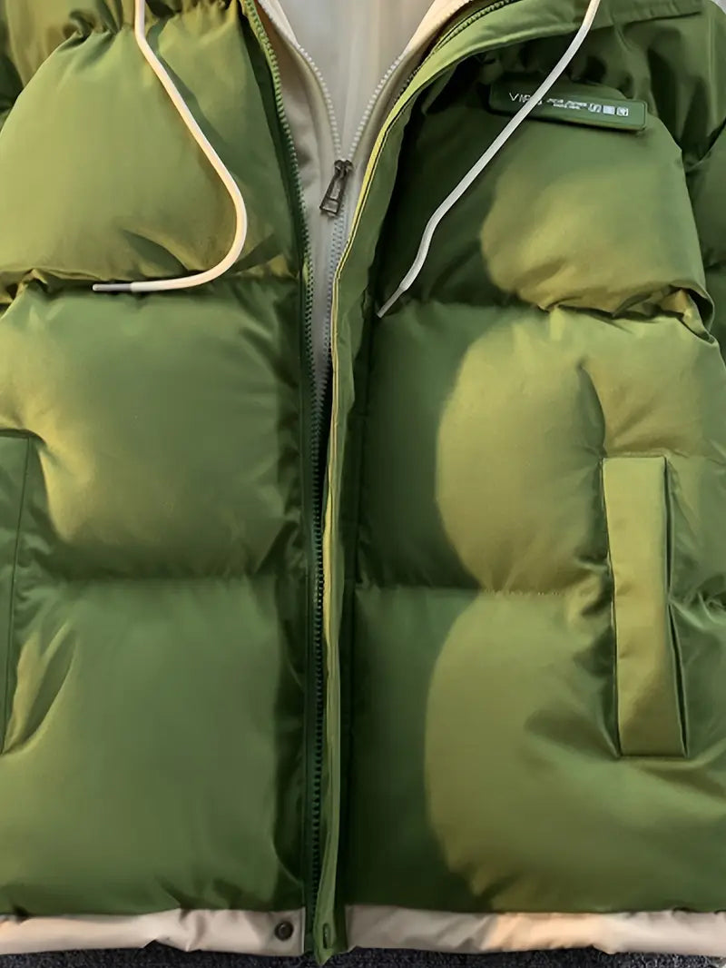 Men’s Two-in-One Hooded Jacket – Loose-Fit Full-Zip Urban Outdoor Coat