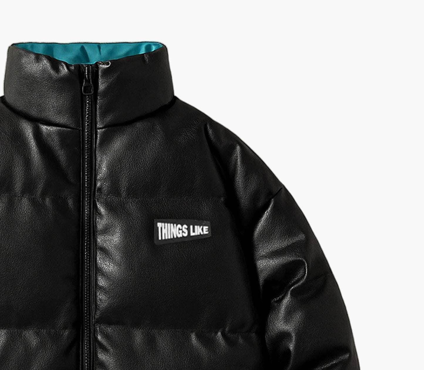 Unisex PU Jacket – Short-Length Winter Zip-Up Outerwear