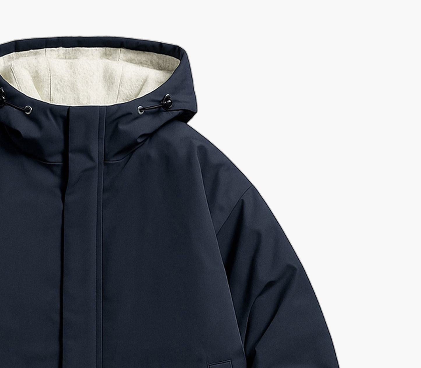 Unisex Reversible Winter Jacket – White & Mint Green Hooded Colorblock Coat