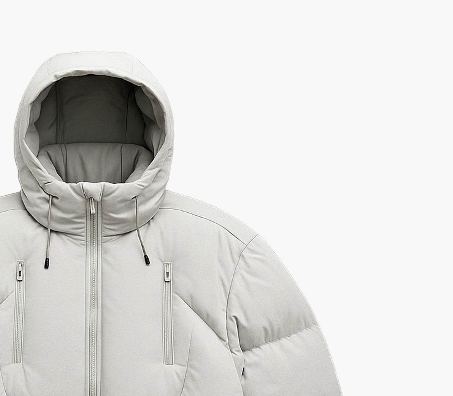 Unisex Cozy Puffer Jacket – Loose-Fit Minimalist Zip-Up Winter Coat