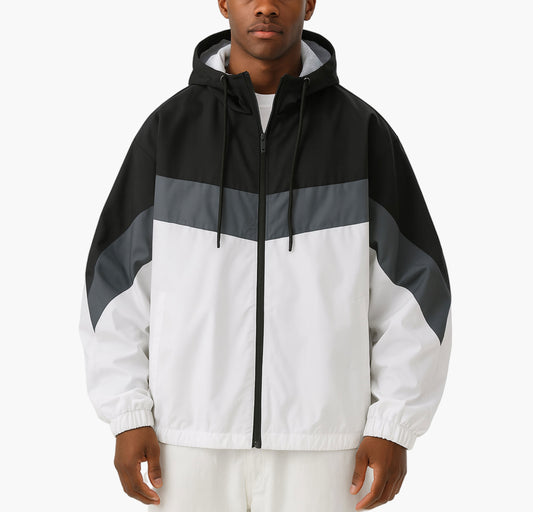 Men’s Lightweight Hooded Jacket – Breathable Sports Zip-Up Coat