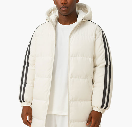 Men’s Winter Long Coat – Thick Hooded Insulated Jacket