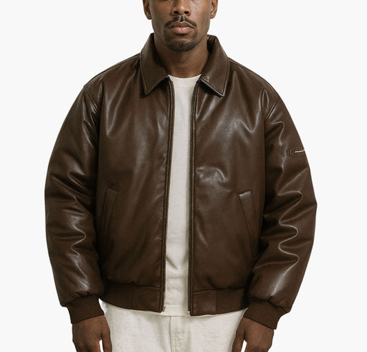 Unisex Glossy Puffer Jacket – Thick Winter Down Coat with Zipper & Pockets