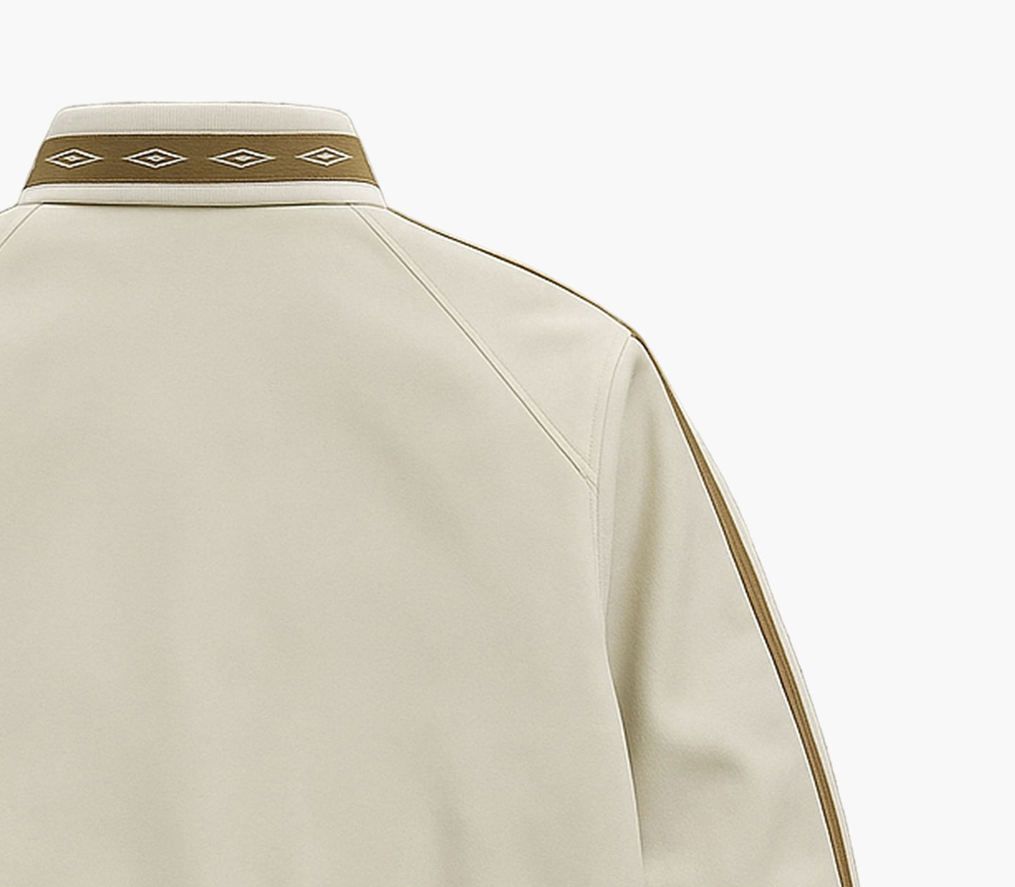 Men’s Lightweight Bomber Jacket – Beige Zip-Up Coat with Golden Accents