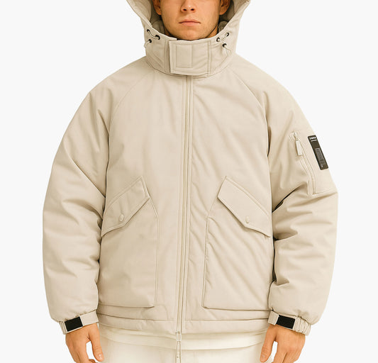Men’s Hooded Down Jacket – Full-Zip Winter Parka