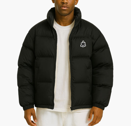 Men’s Premium Puffer Jacket – Thick Warm Stand-Collar Winter Coat