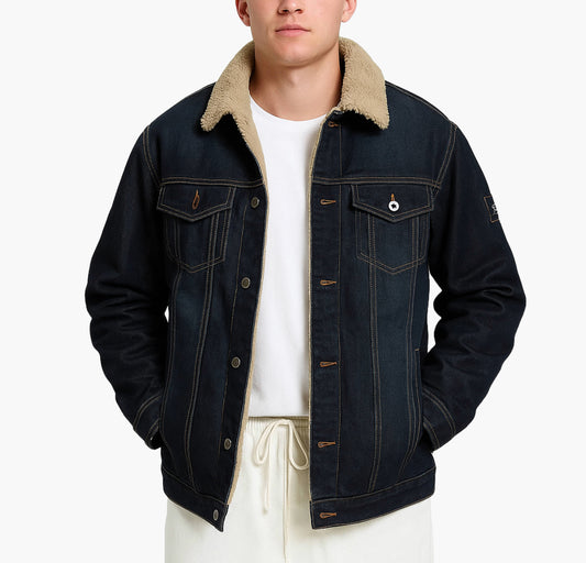 Winter Warm Collar Jacket – Heavy-Duty Button-Up Outdoor Coat