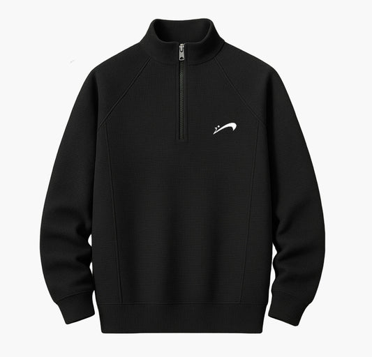 Men’s Half-Zip Sweatshirt – Lightweight Polyester Pullover for Casual Wear