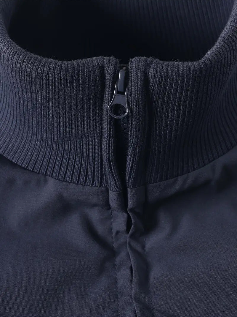 Men’s Retro Bomber Jacket – Casual Zip-Up Spring Outerwear