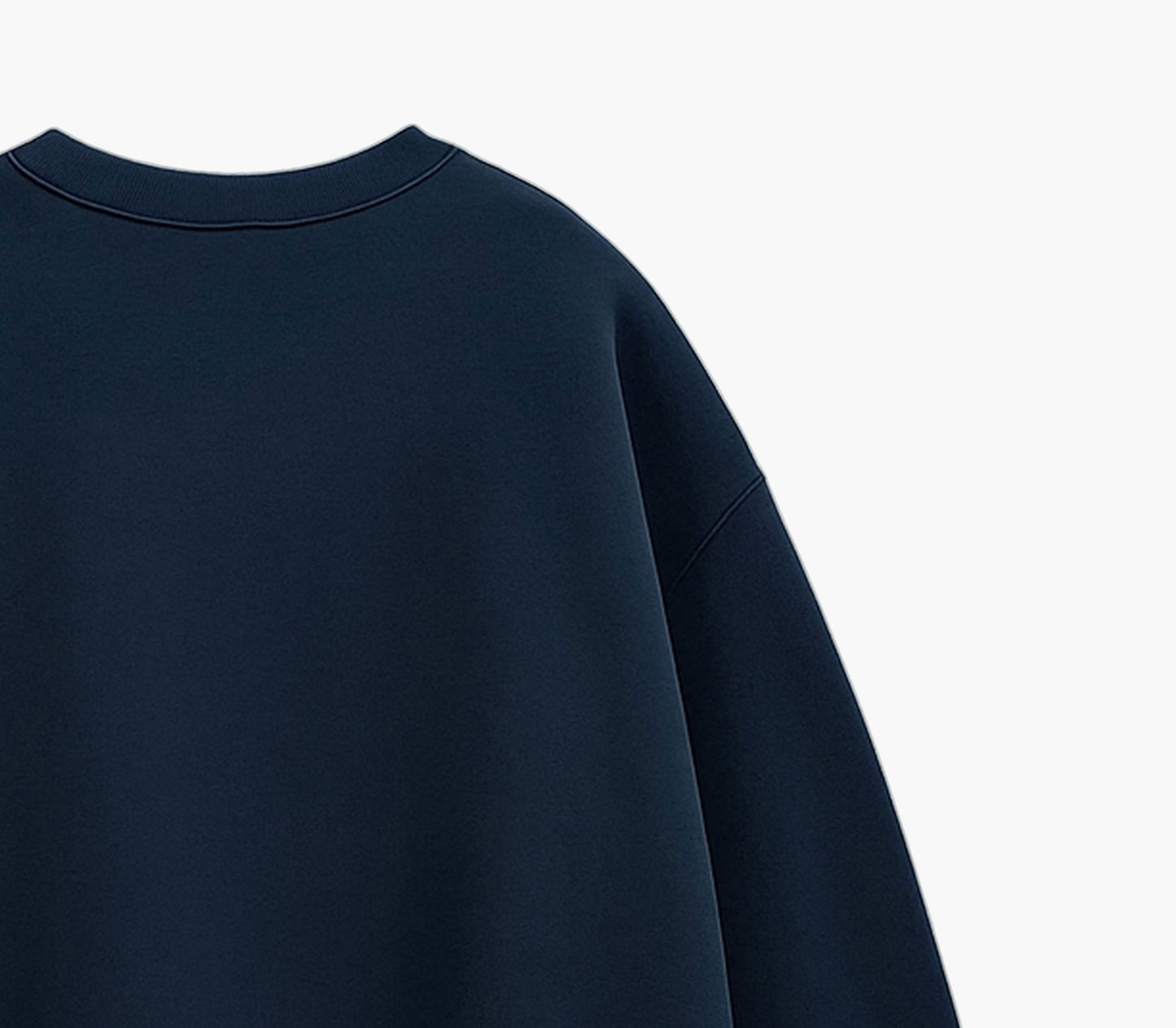 Men’s Oversized Color Block Sweatshirt – Japanese Lettering Beige & Navy Pullover