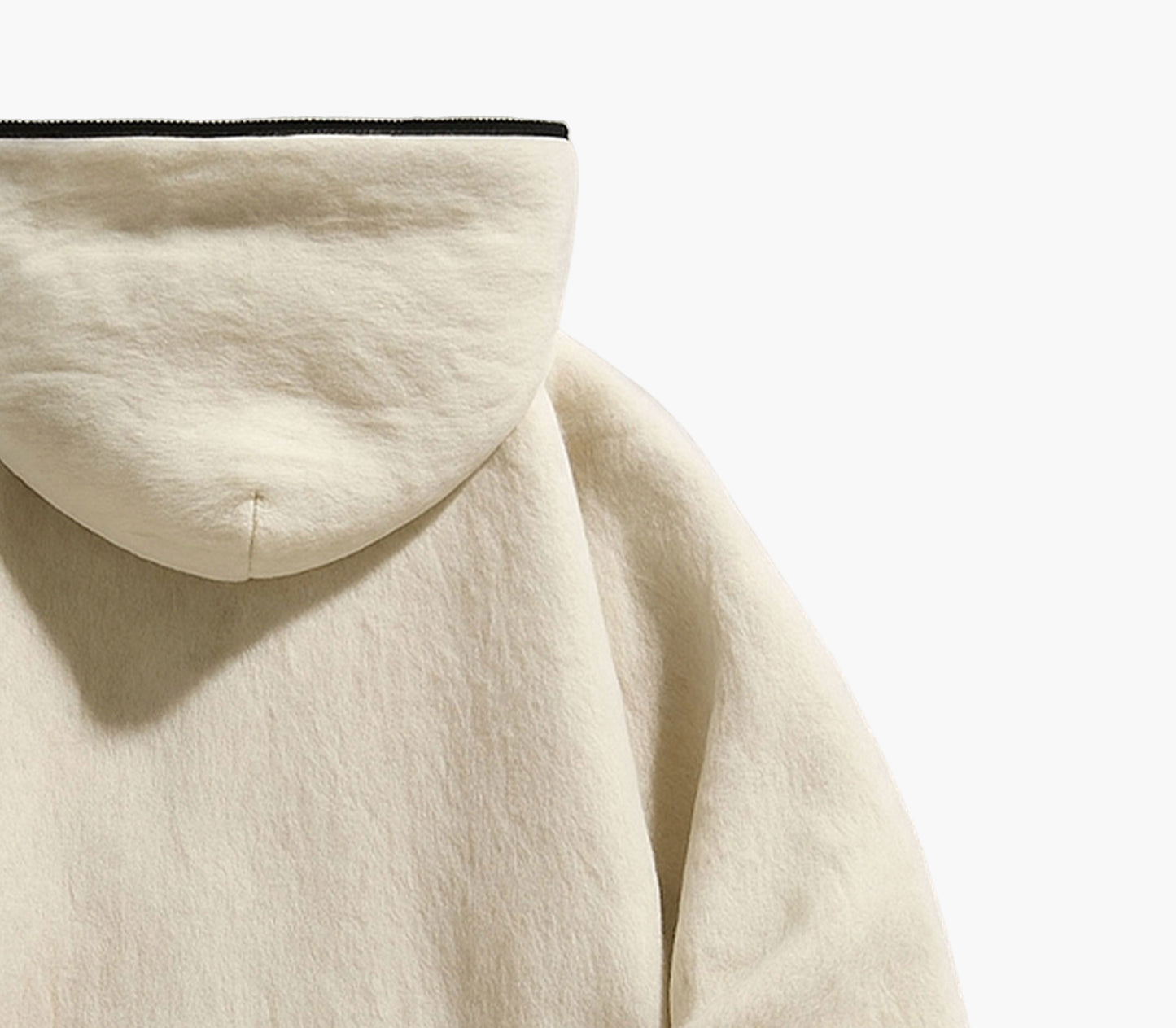 Men’s Plush Hooded Jacket – Full-Zip Thermal Winter Coat