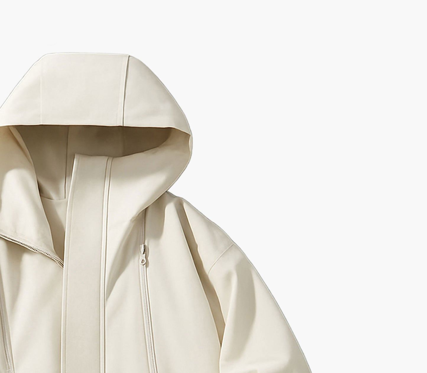 Men’s Lightweight Hooded Windbreaker – Brown Full-Zip Jacket