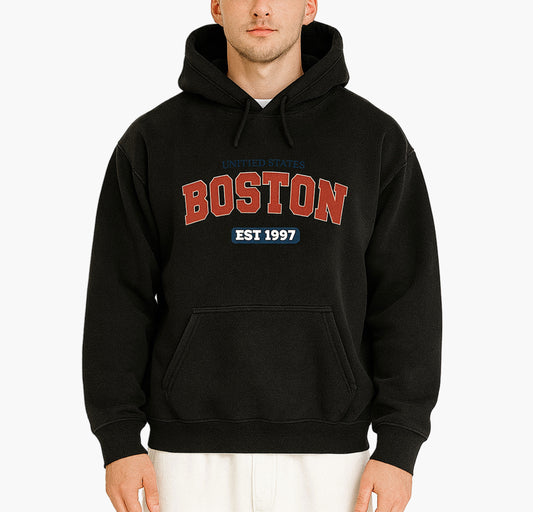 Men’s Boston EST 1997 Hoodie – Casual Knit Pullover