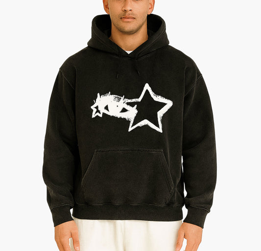 Women’s Vintage Star Print Sweatshirt – Oversized Retro Pullover