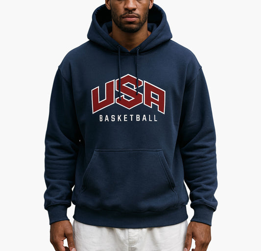 Men’s Oversized Hoodie – USA Basketball Graphic Pullover