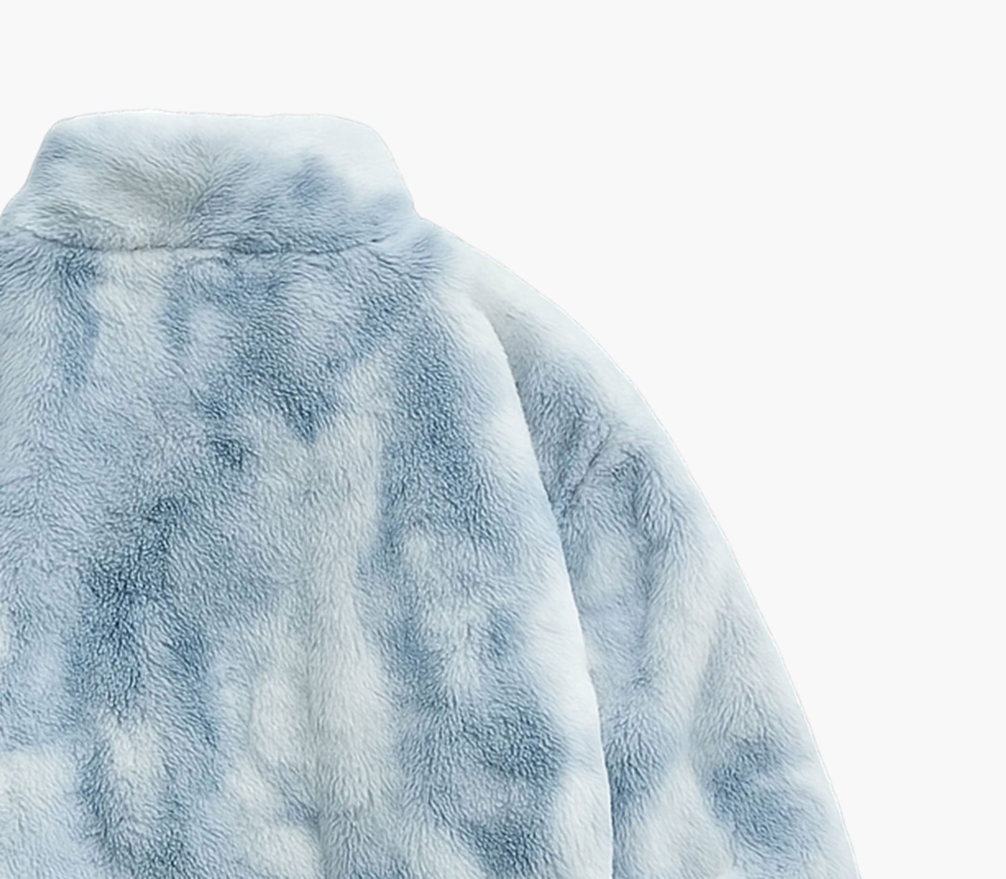 Men’s Plush Faux Fur Jacket – Oversized Winter Zip-Up Coat