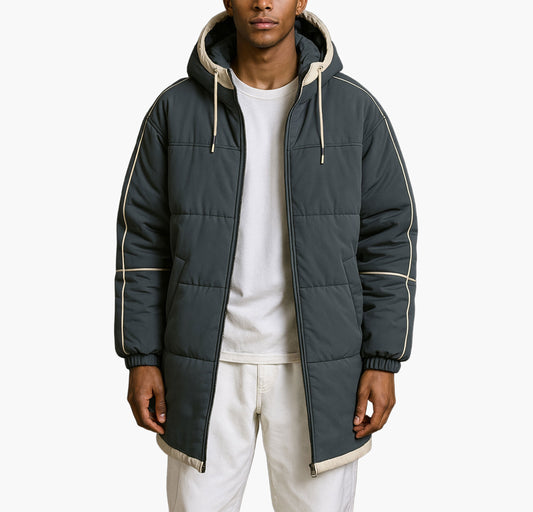 Men’s Winter Hooded Jacket – Thick Insulated Casual Coat