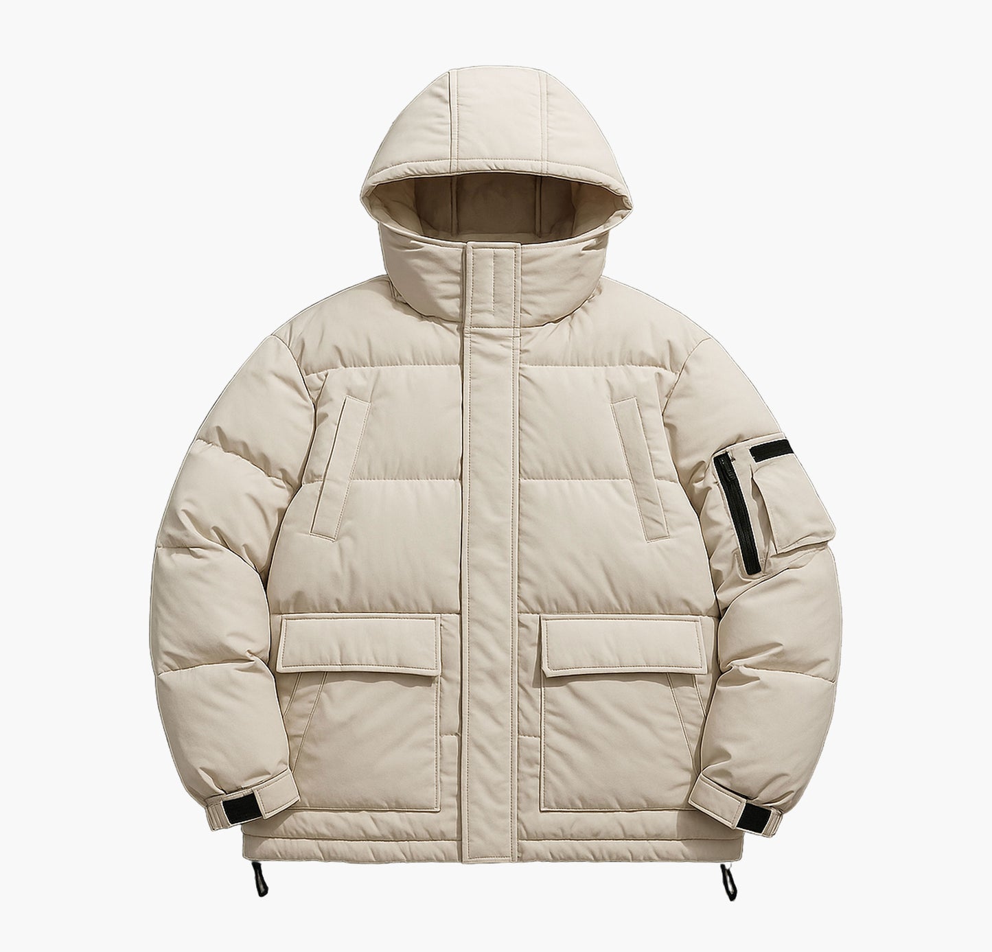 Men’s Hooded Down Jacket – Windproof Winter Coat with Duck Down