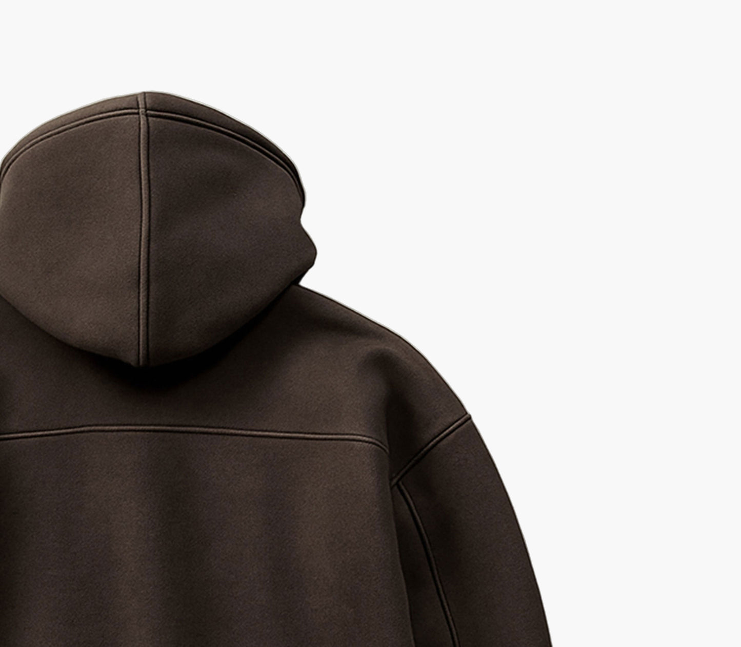 Men’s Full-Zip Hooded Jacket – Oversized Brown Casual Outerwear