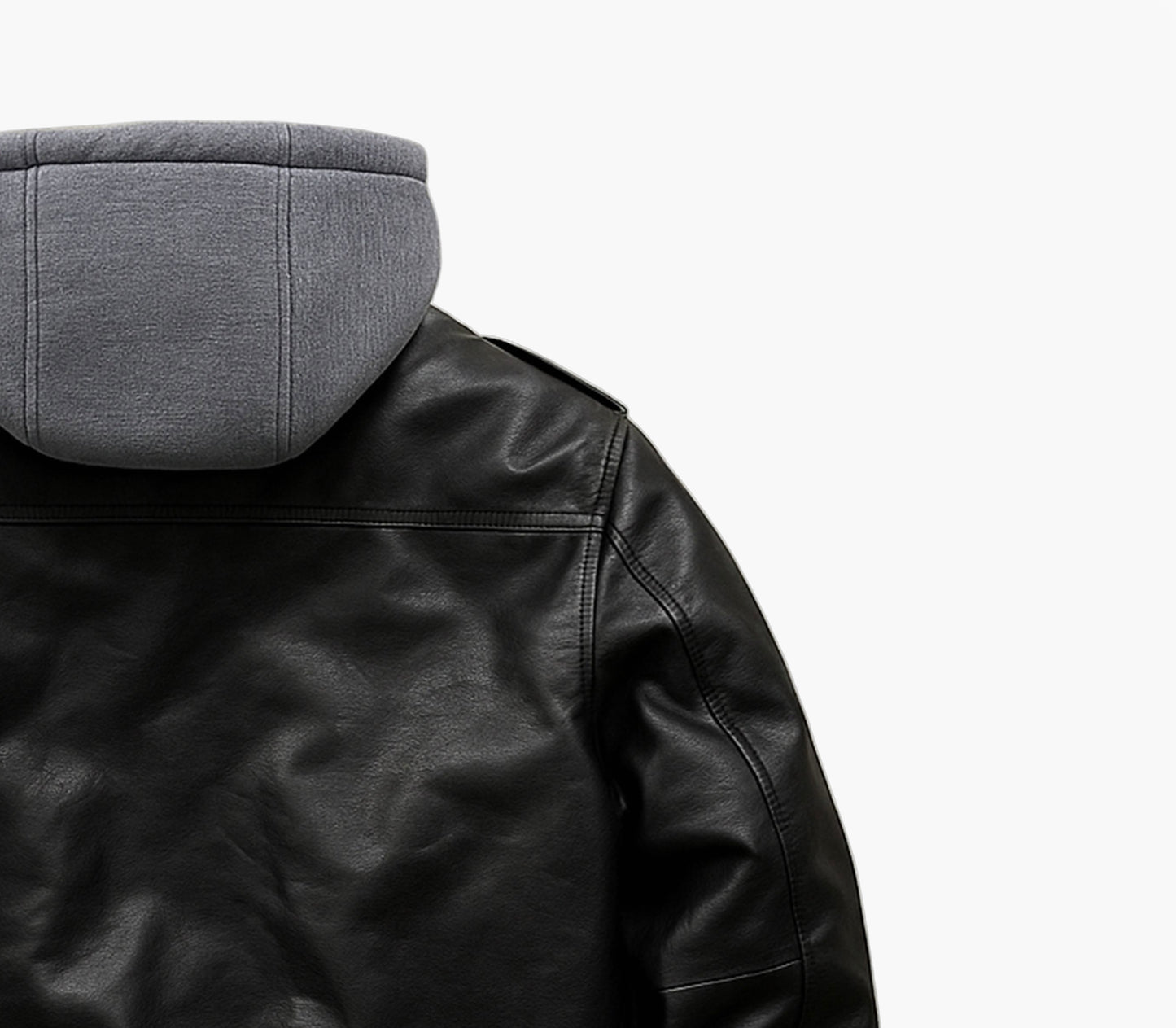 Men’s Hooded Jacket – Full-Zip Motorcycle & Casual Coat with Button Closure