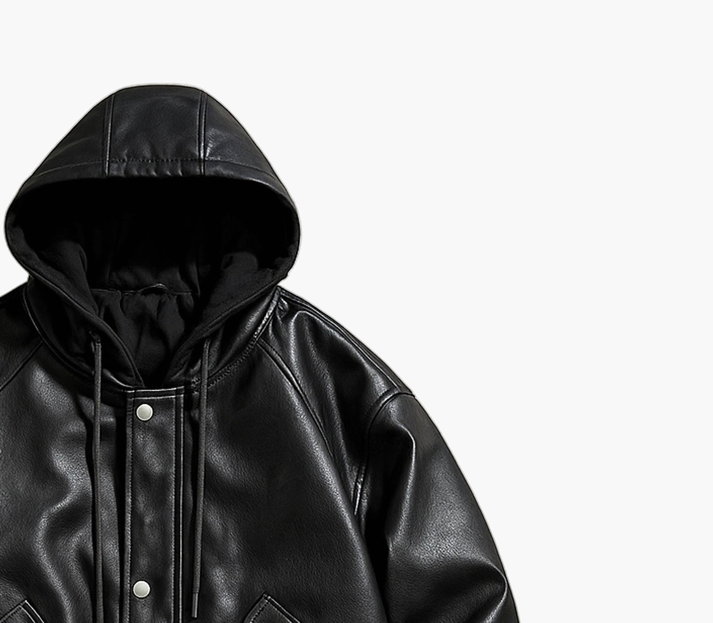 Men’s Black Softshell Motorcycle Jacket – Button-Up Casual Fall/Winter Outerwear