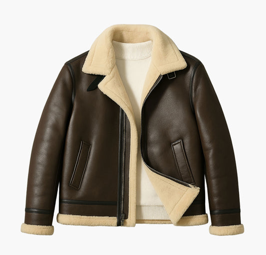 Men’s Casual Fleece-Lined Bomber Jacket – Zip-Up Outerwear