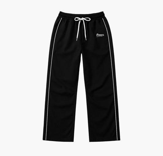 Men’s Black & Gold Jogger Pants – Loose Fit Drawstring Trousers for Casual Wear