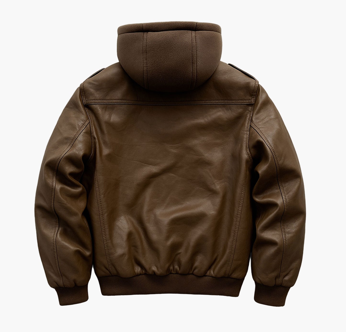 Men’s Hooded Motorcycle Jacket – Full-Zip Casual Coat with Button Closure