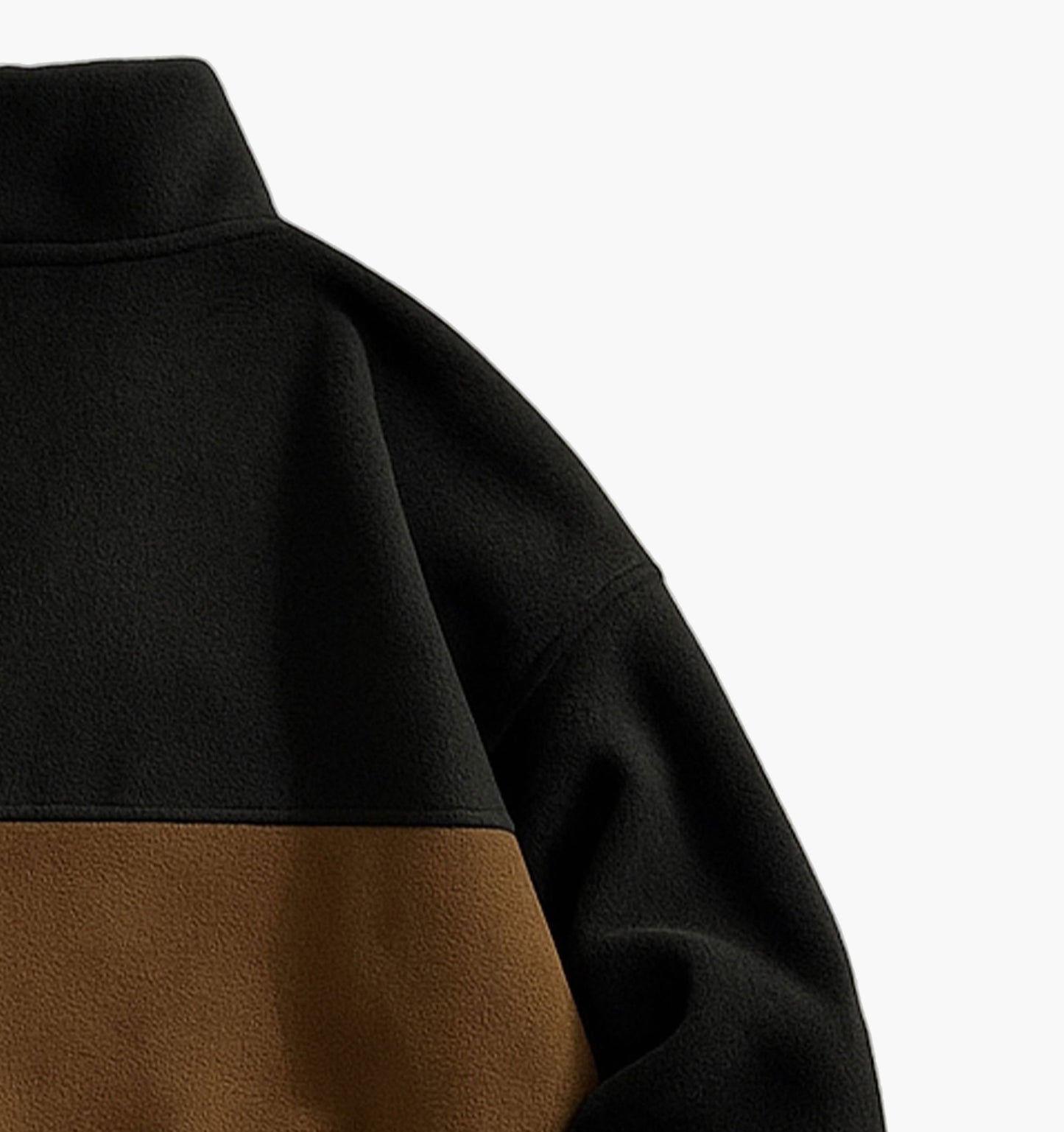 Men’s Color Block Fleece Hoodie – Zip-Up Sweatshirt with Embroidered Logo