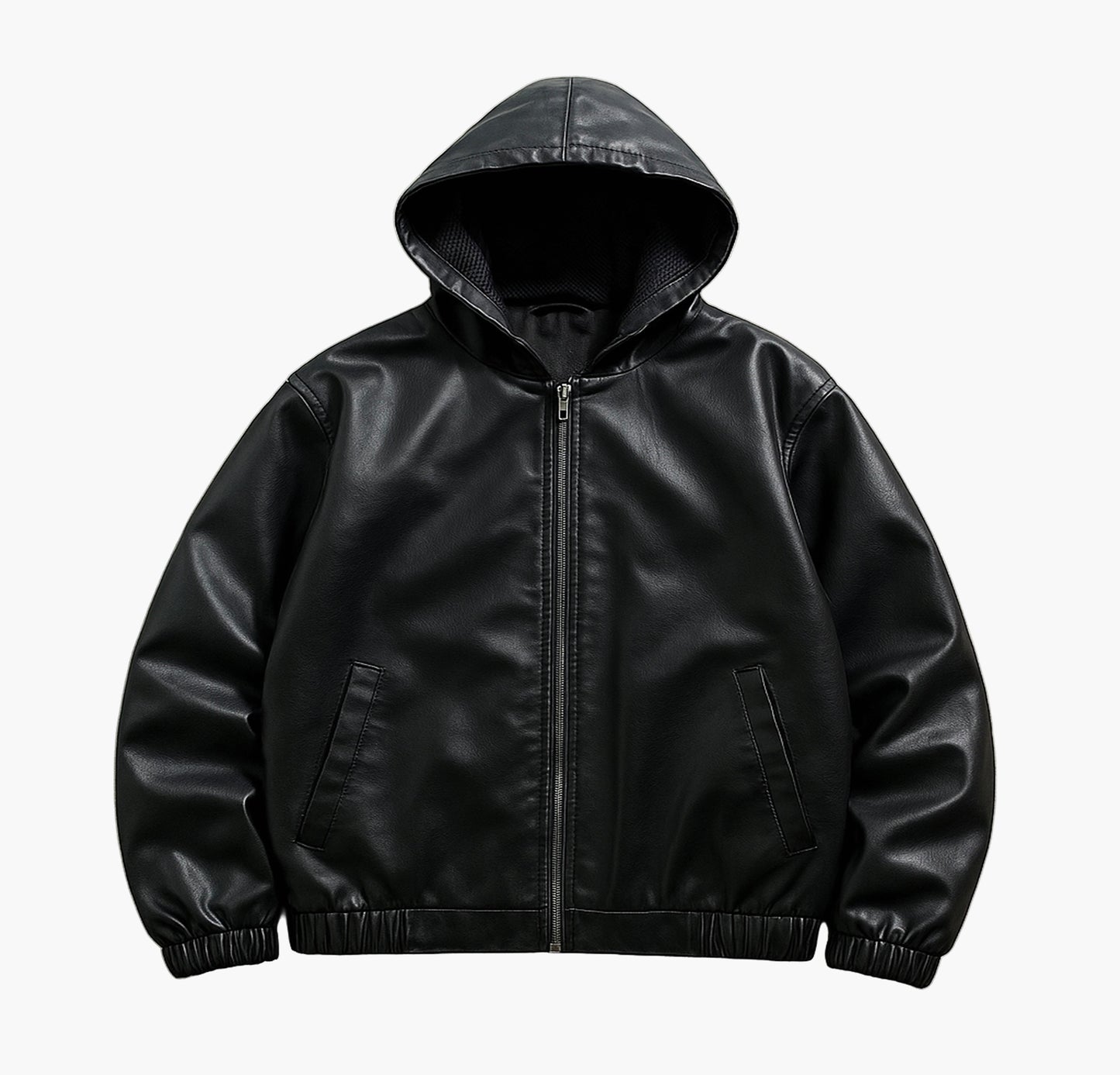 Men’s PU Hooded Jacket – Full-Zip Softshell Outerwear