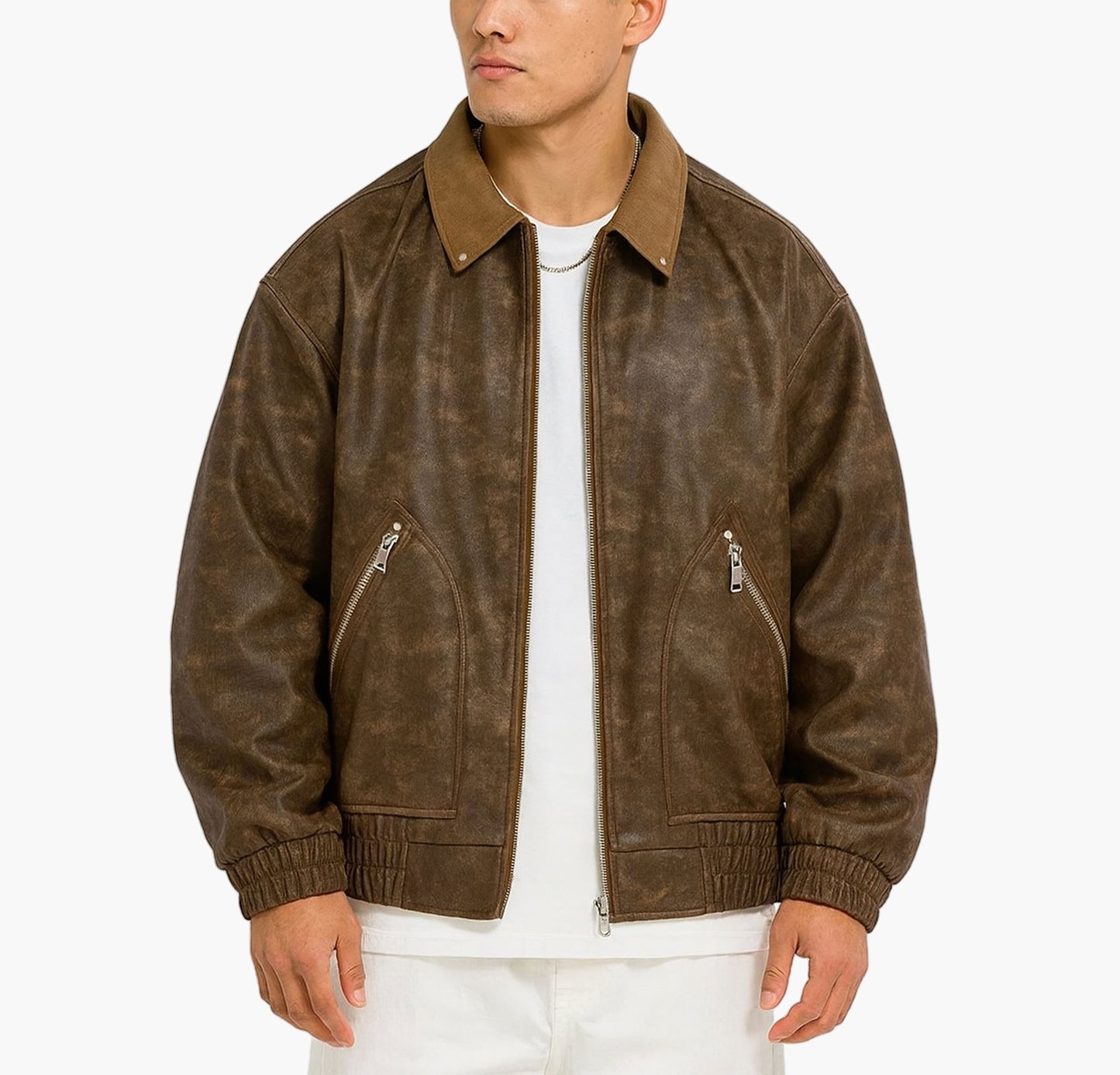 Men’s Vintage Americana Jacket – Retro Zip-Up Softshell Coat for Spring/Fall