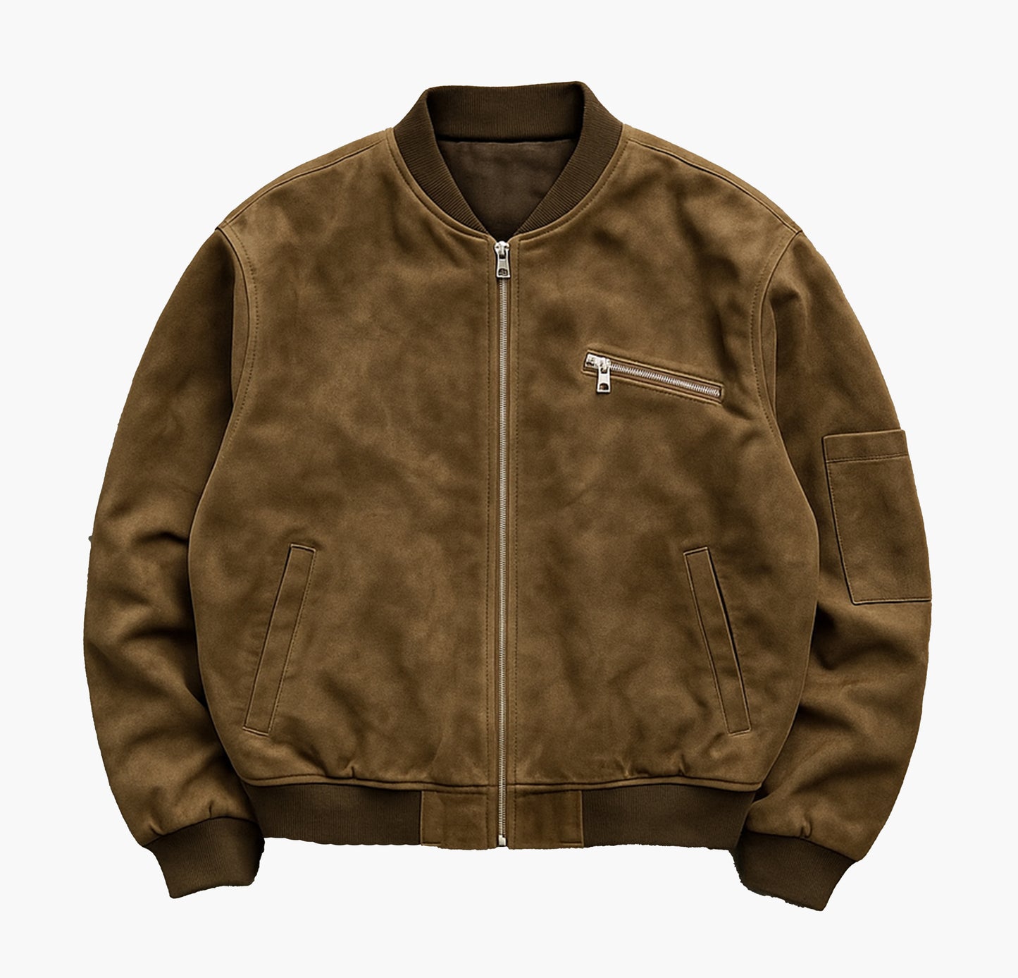 Men’s PU Leather Biker Jacket – Full-Zip Vintage Motorcycle Coat