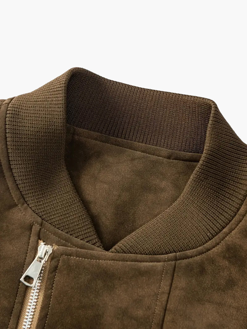 Men’s PU Leather Biker Jacket – Full-Zip Vintage Motorcycle Coat