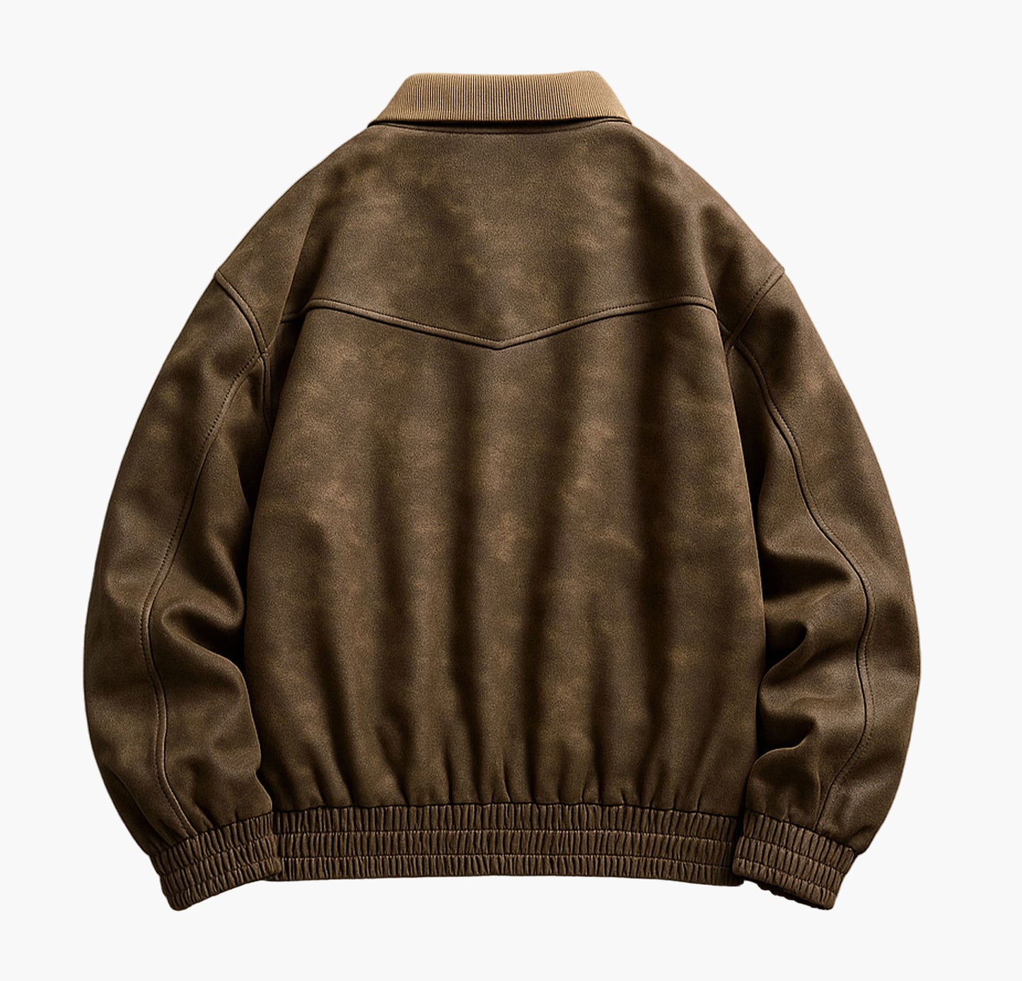 Men’s Softshell Motorcycle Jacket – Black Streetwear Zip-Up with Stand Collar