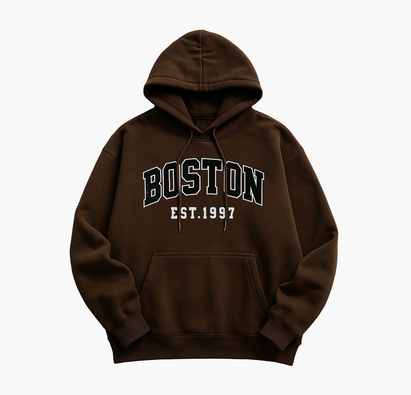 Men’s Black “BOSTON EST. 1997” Hoodie – Casual Pullover Sweatshirt